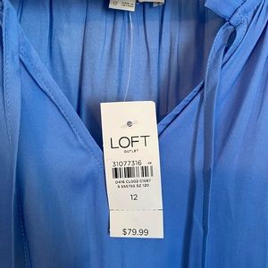 Loft size 12 new with tags never worn. Long sleeve dress, silky feel dress.